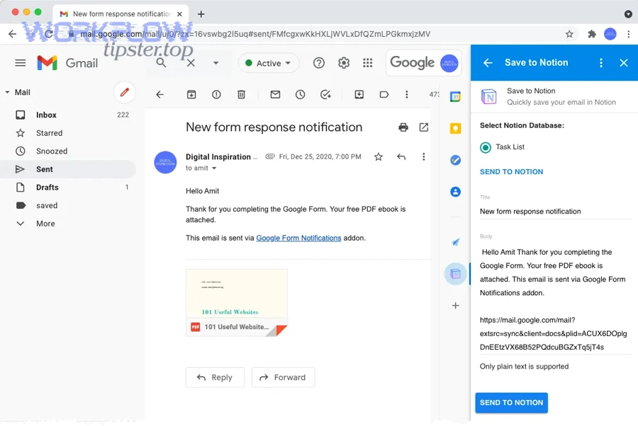 What are the most useful Gmail-to-Notion automation recipes?