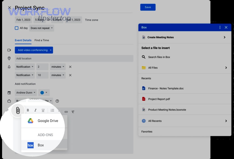 What permissions and sharing rules apply when editing Google Docs in Box?