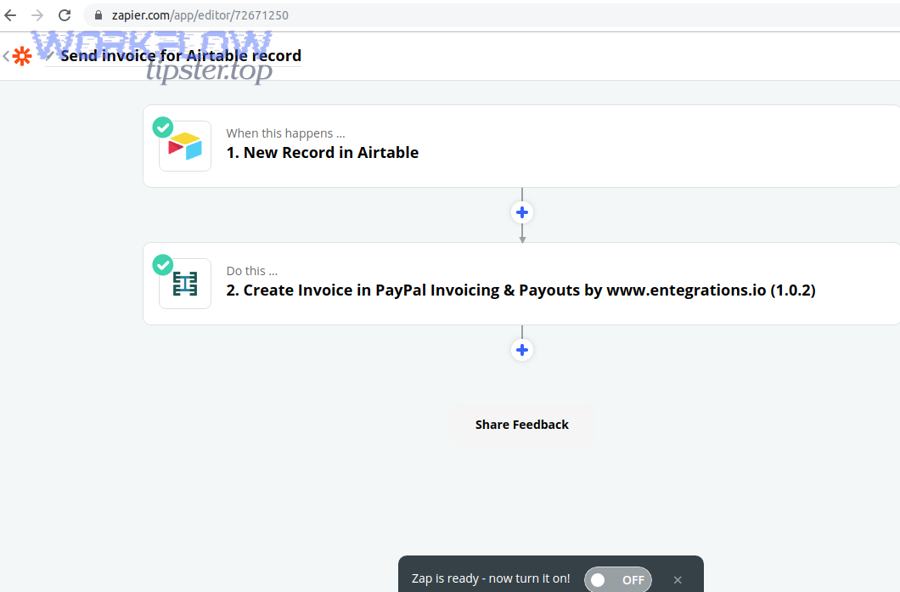 Airtable to PayPal webhook architecture diagram