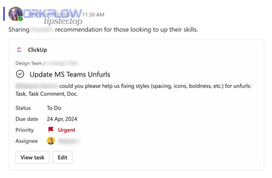 How do you connect ClickUp to Microsoft Teams step-by-step as a Workspace Admin?