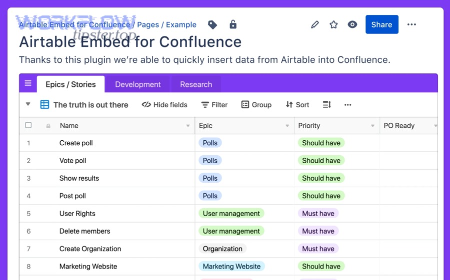 What do you need before connecting Airtable to Confluence Cloud?
