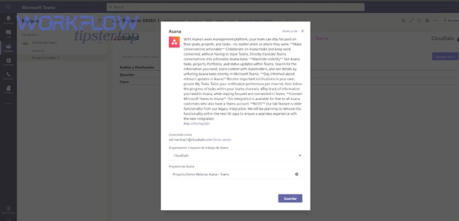 How do project teams use Asana in Teams for daily execution (without context switching)?