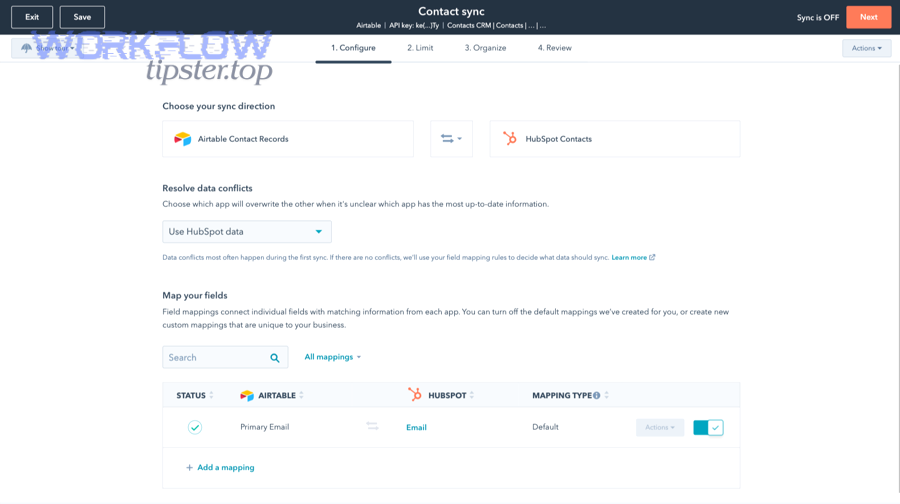 How do you set up Airtable to HubSpot sync step-by-step