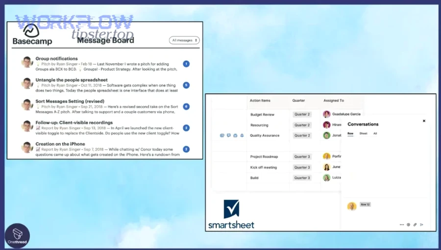 Can you integrate Basecamp to Smartsheet without coding? Workflow-style system connection