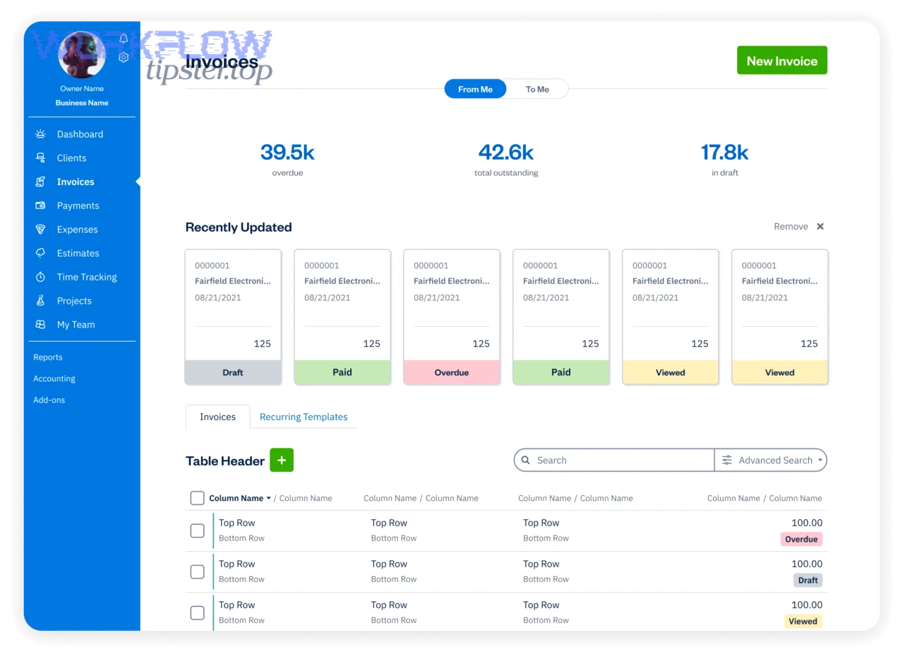 Freelancer managing accounting and invoicing