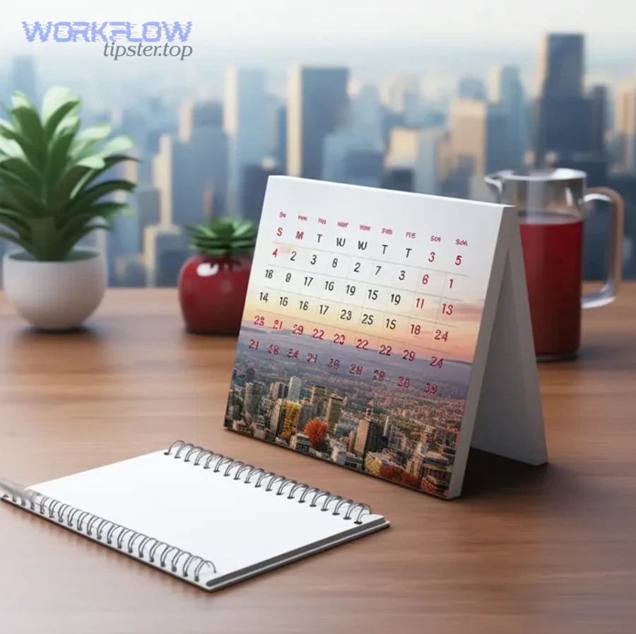 Desk calendar on a desk representing scheduling and deadlines