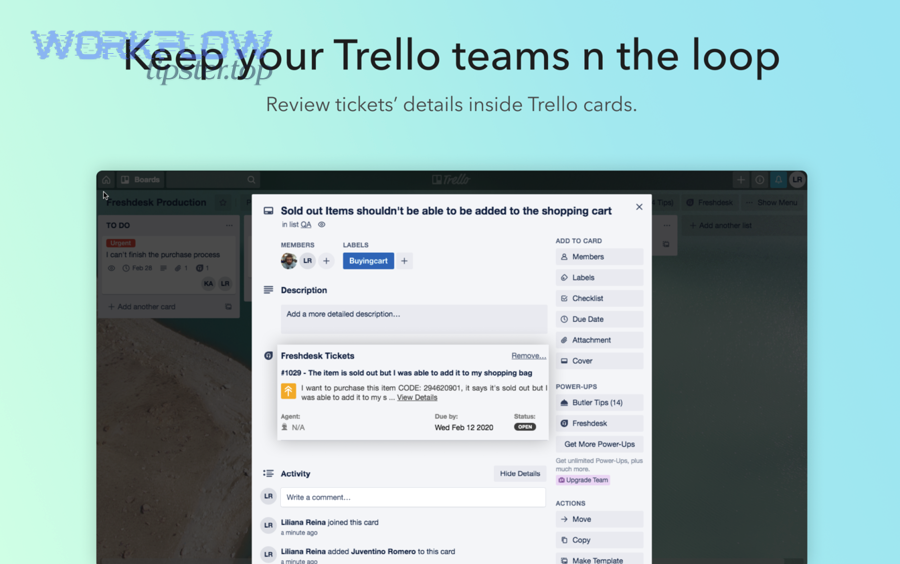 Can the integration update Trello cards when the Freshdesk ticket changes?
