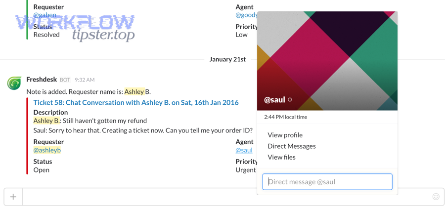 Route Freshdesk ticket alerts to Slack channels