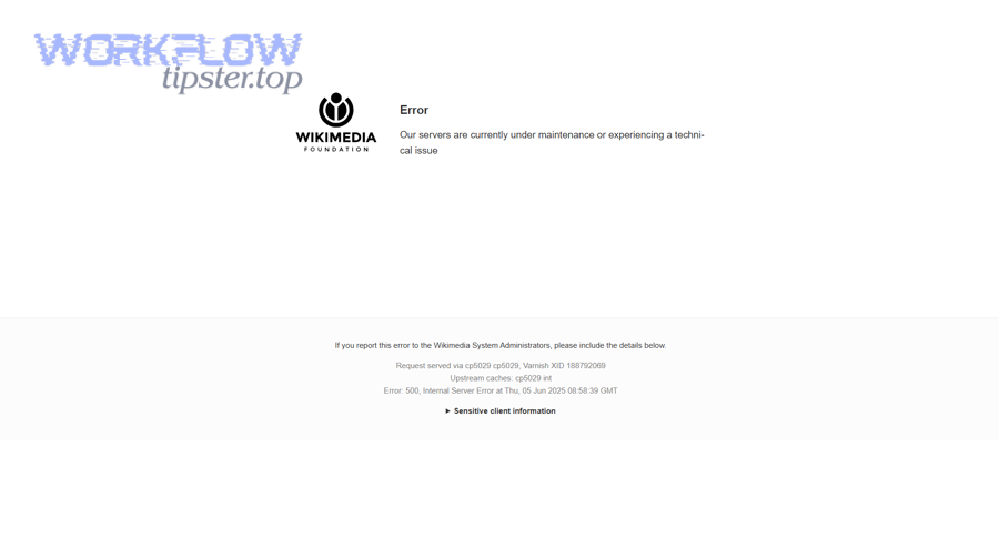 Google Sheets webhook 500 server error reproduction: generic 500 error screen