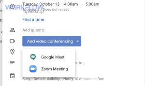 Zoom in Google Calendar