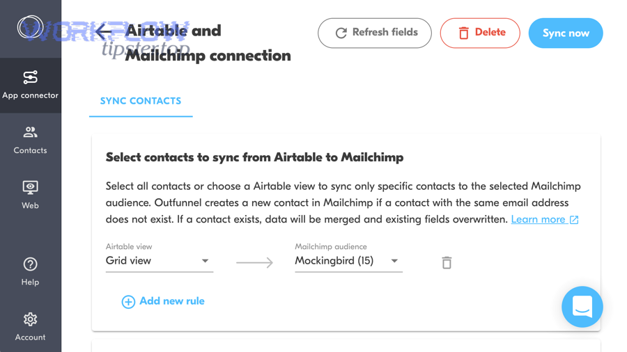 Two-way sync between Airtable and Mailchimp with safe field ownership