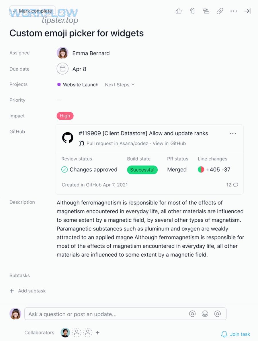 What advanced options can improve Asana–GitHub integration workflows?