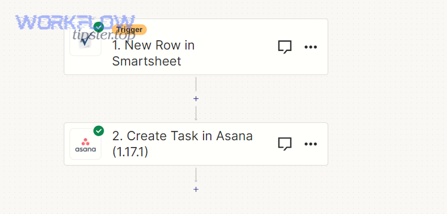 How do you set up Asana → Smartsheet one-way automation step by step?