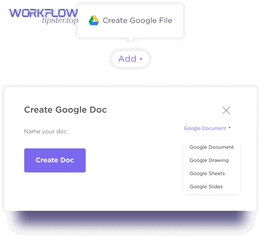 Workflow automation between ClickUp tasks and Google Drive folders