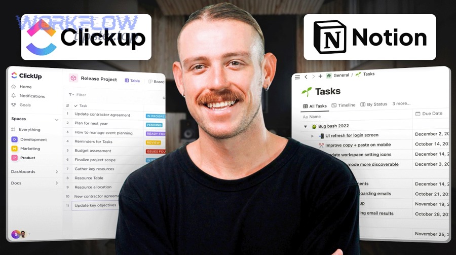 How do you set up a Notion → ClickUp automation when planning starts in Notion?
