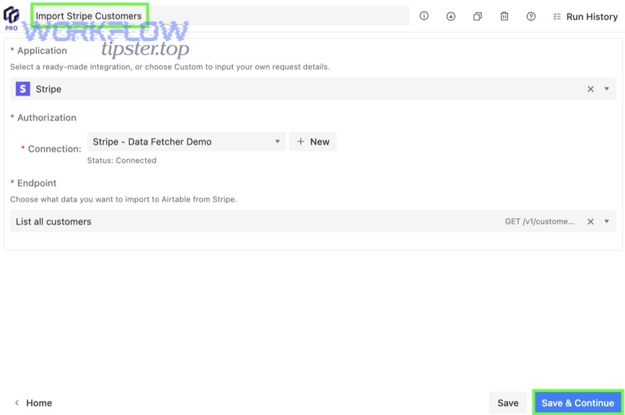 Trigger lookup upsert status update flow for Airtable and Stripe