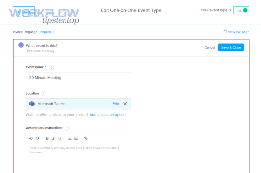 How do you set up Calendly + Microsoft Teams conferencing so links are auto-added to events?