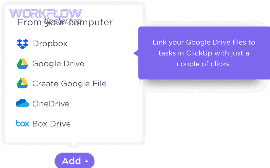 Project folder structure mapping ClickUp spaces to Google Drive folders
