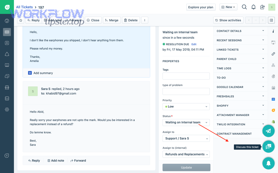 What advanced governance, security, and scalability practices improve a Freshdesk–Linear integration?