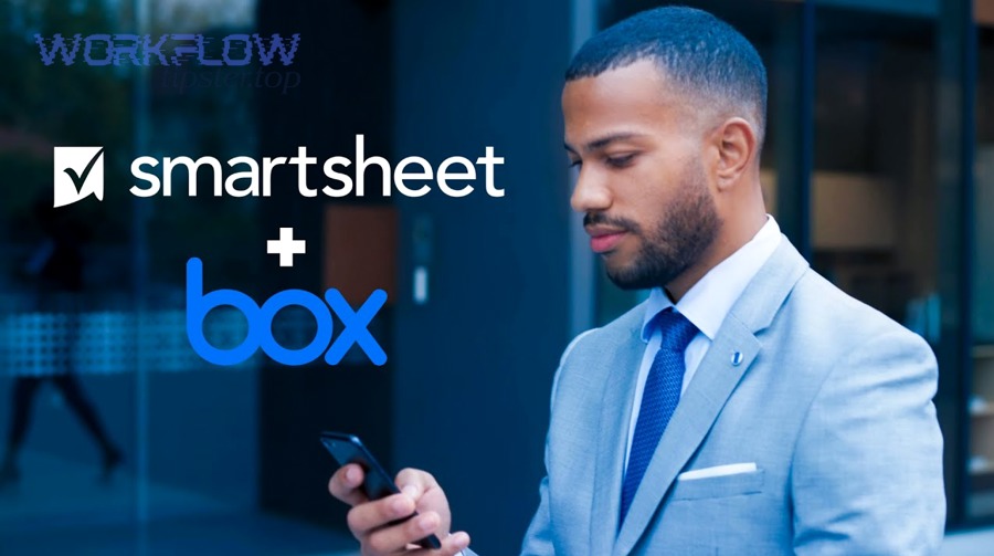 Box to Smartsheet integration for project teams showing Smartsheet + Box