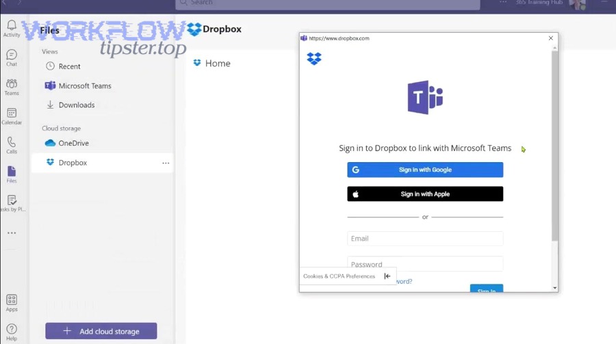 Share Dropbox files in Microsoft Teams chat and channels