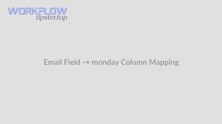 How do you map email fields into monday columns correctly?