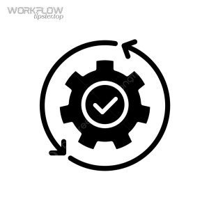 pngtree automation black glyph icon workflow isolated illustration vector png im 2