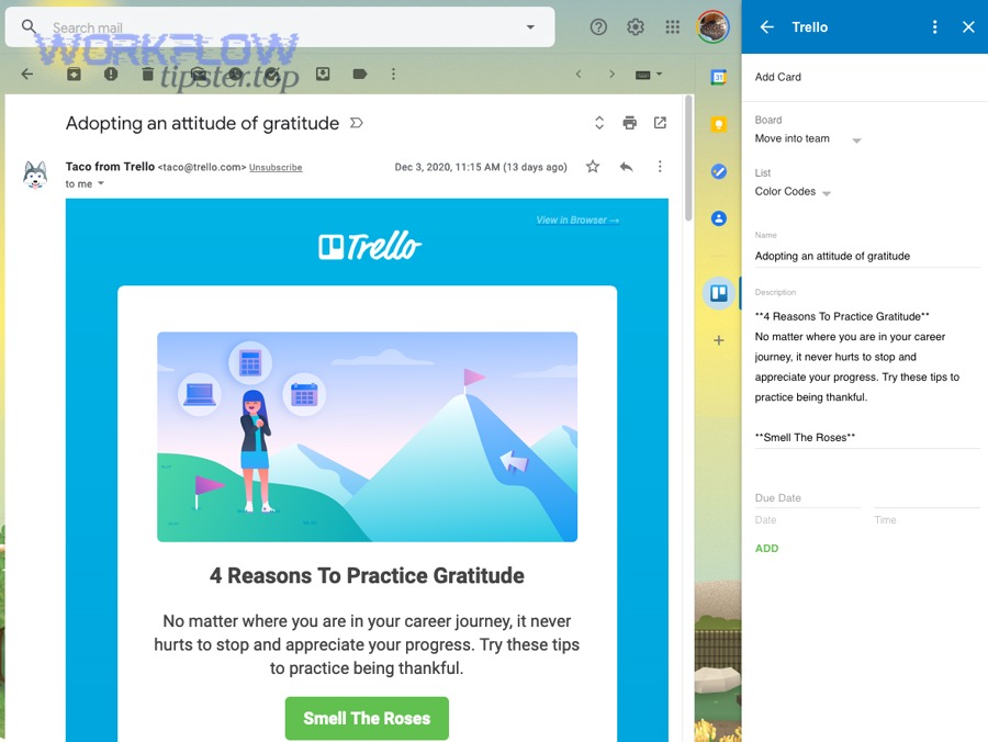 Trello logo representing task cards created from email