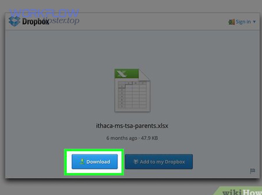 Setting up Dropbox folders and permissions for Excel team use