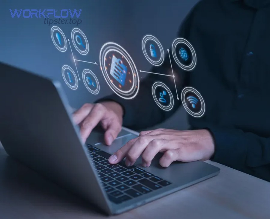 Developer troubleshooting automation workflow errors on a laptop