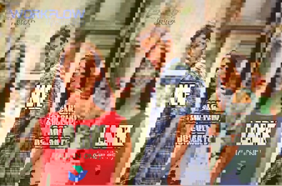 Workflow automation board showing connected steps and tasks