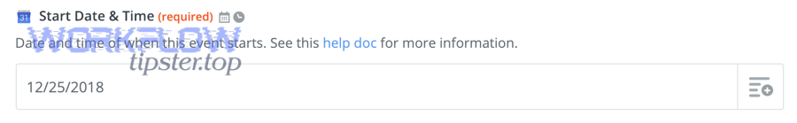 Zapier date and time field example in an editor