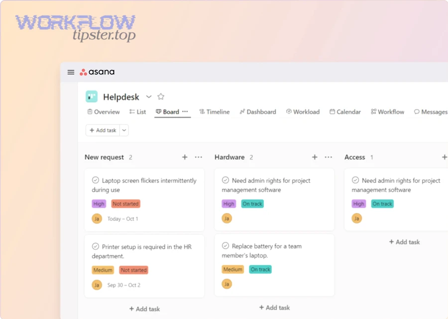 Asana icon used in automation workflow