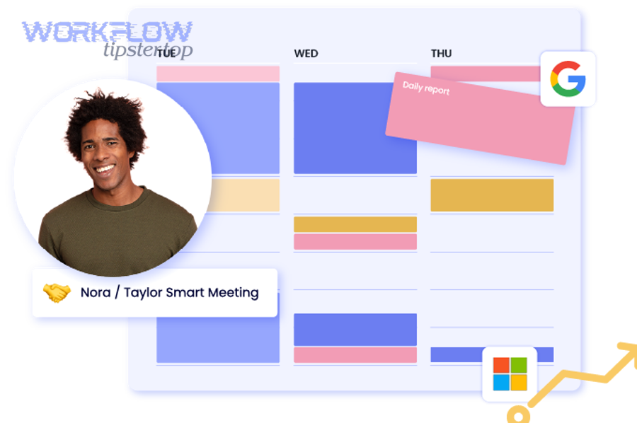 Microsoft Outlook logo representing Outlook Calendar in a scheduling chain