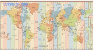 960px World Time Zones Map 1