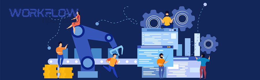 Dashboard showing metrics for workflow automation performance