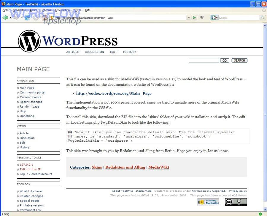 WordPress interface screenshot representing the final preview and QA stage