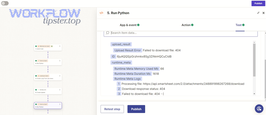 What is the Smartsheet webhook callback URL and how does it trigger a 404?
