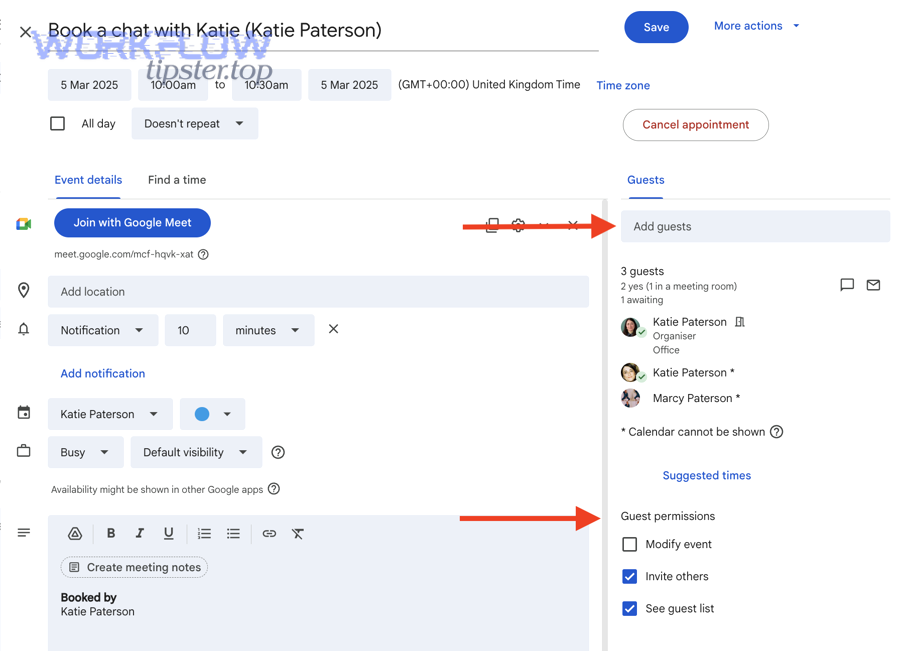 Calendar planning and scheduling concept for automation workflows