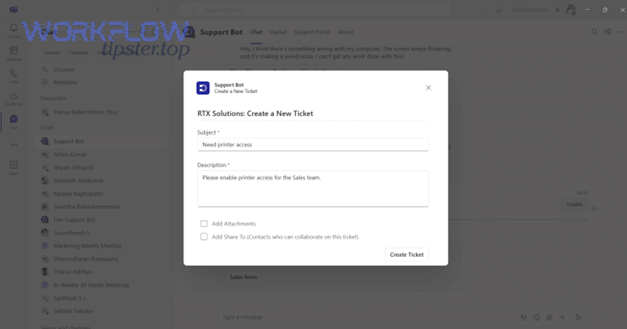 Team collaboration in a chat-based workspace for triaging tasks