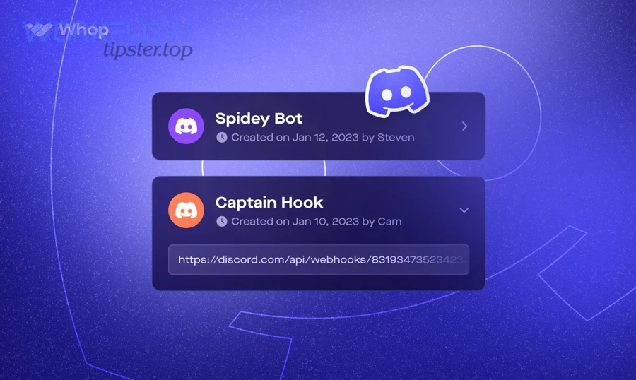 Discord webhook concept illustration showing webhook URL and automated message posting