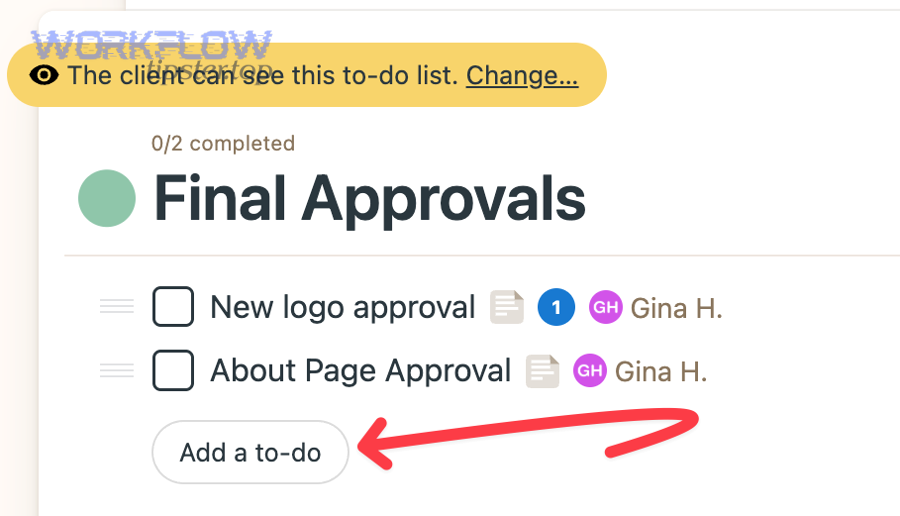 Basecamp to-do list example showing how to add a to-do item