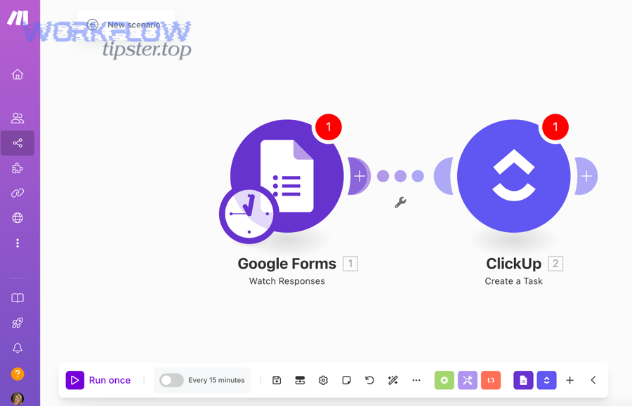 What are advanced ways to optimize a Google Forms to ClickUp workflow?