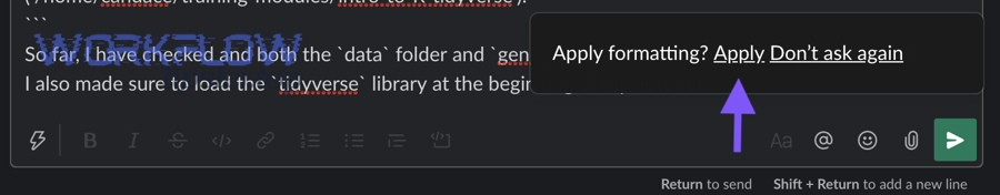 Is the problem caused by message formatting or by your API/automation payload structure?